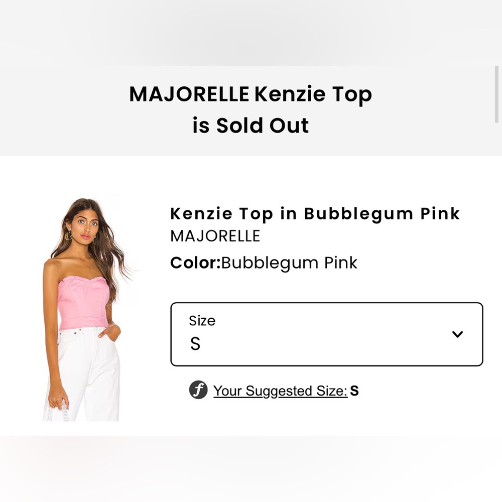 Majorelle Kenzie corset Top in Bubblegum Pink